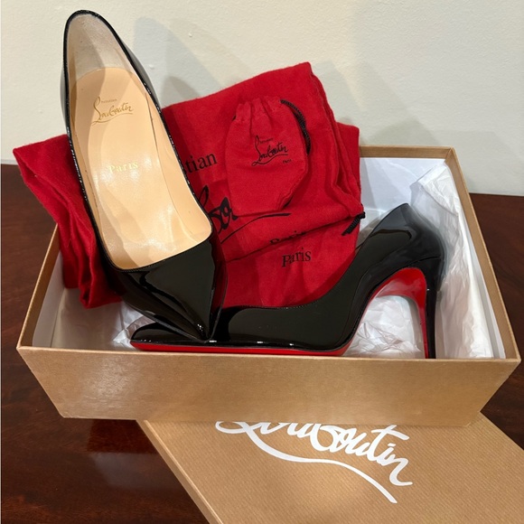 Louboutin Black Patent Pigalle Follies 39 - Picture 7 of 8